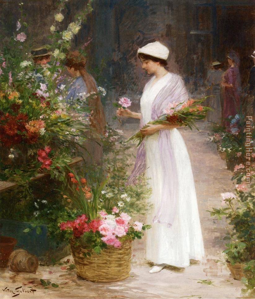 Victor Gabriel Gilbert Picking Flowers